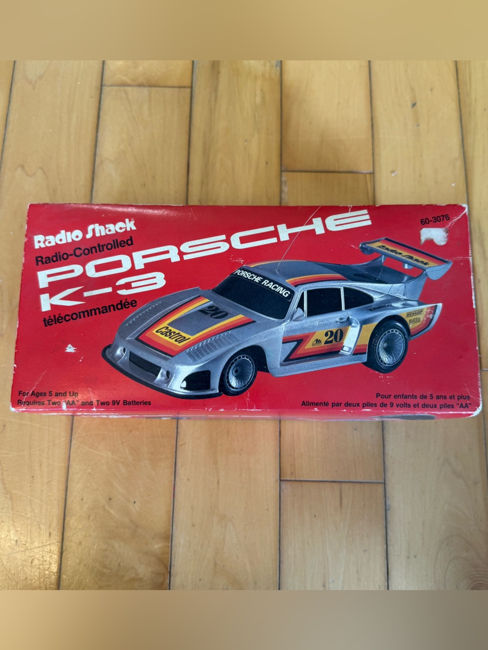 Vintage radio shack Porsche K-3 Remote Control Racing Car - Silver